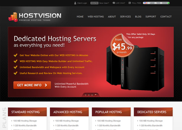 HOSTVISION - Premium Hosting Theme