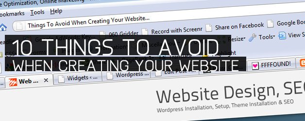 10 Things to Avoid When Creating Your Website