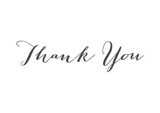 Free 7x5 Thank You Graphics - JPEGS & PSD