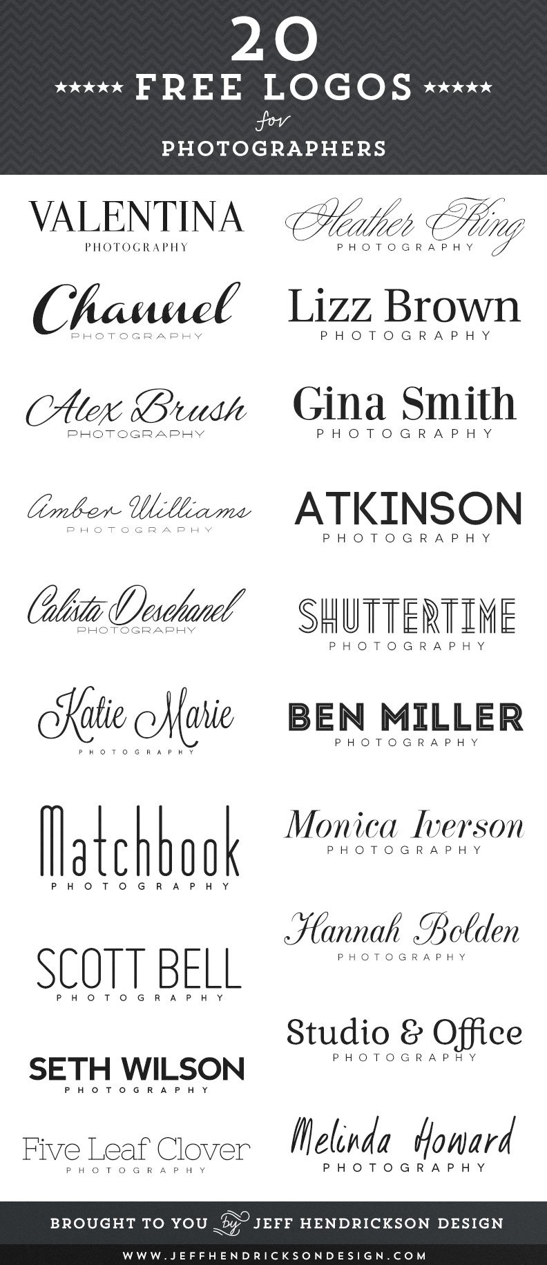 20 free photographer logos