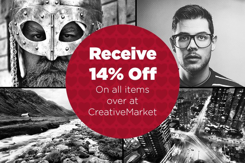Sale! Get 14% Off Photoshop Actions, WordPress Themes, Logos, Patterns & More for Photographers