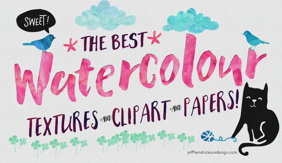 The Best Watercolour Textures, Clipart and Papers