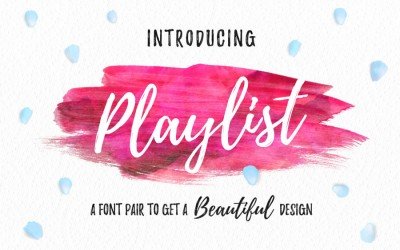 Playlist – A Free Brush Script Font Duo