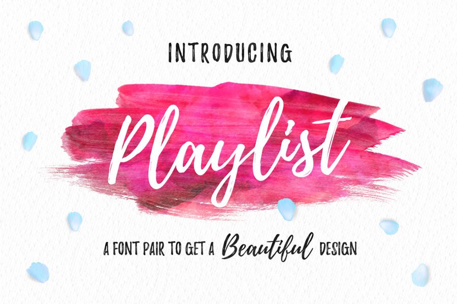 Playlist – A Free Brush Script Font Duo