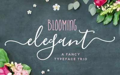 Blooming Elegant Font Trio