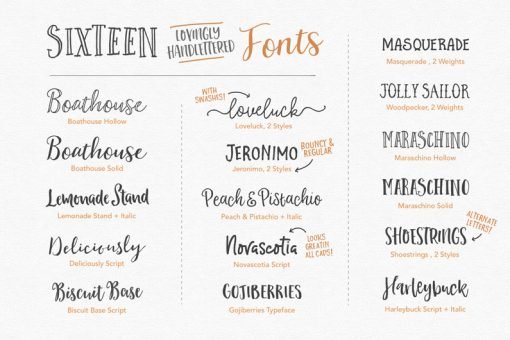 The Handlettered Font Bundle