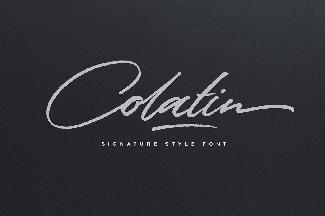 Colatin font for signatures