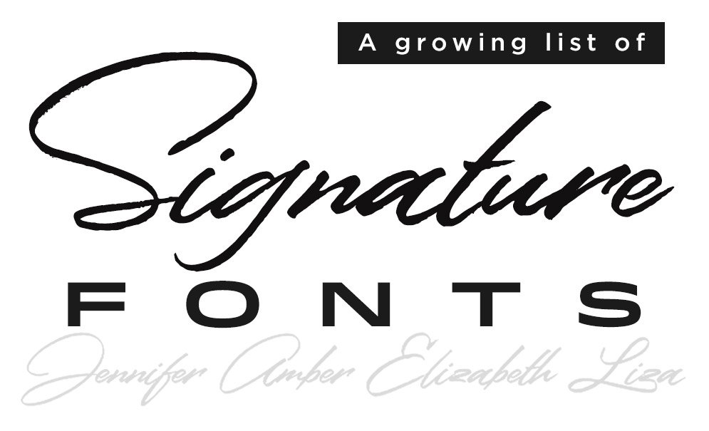 cursive font in word for signature