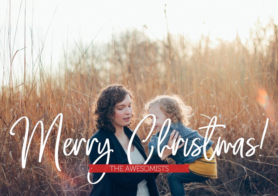 4 Free Christmas Card Photo Templates for Photoshop
